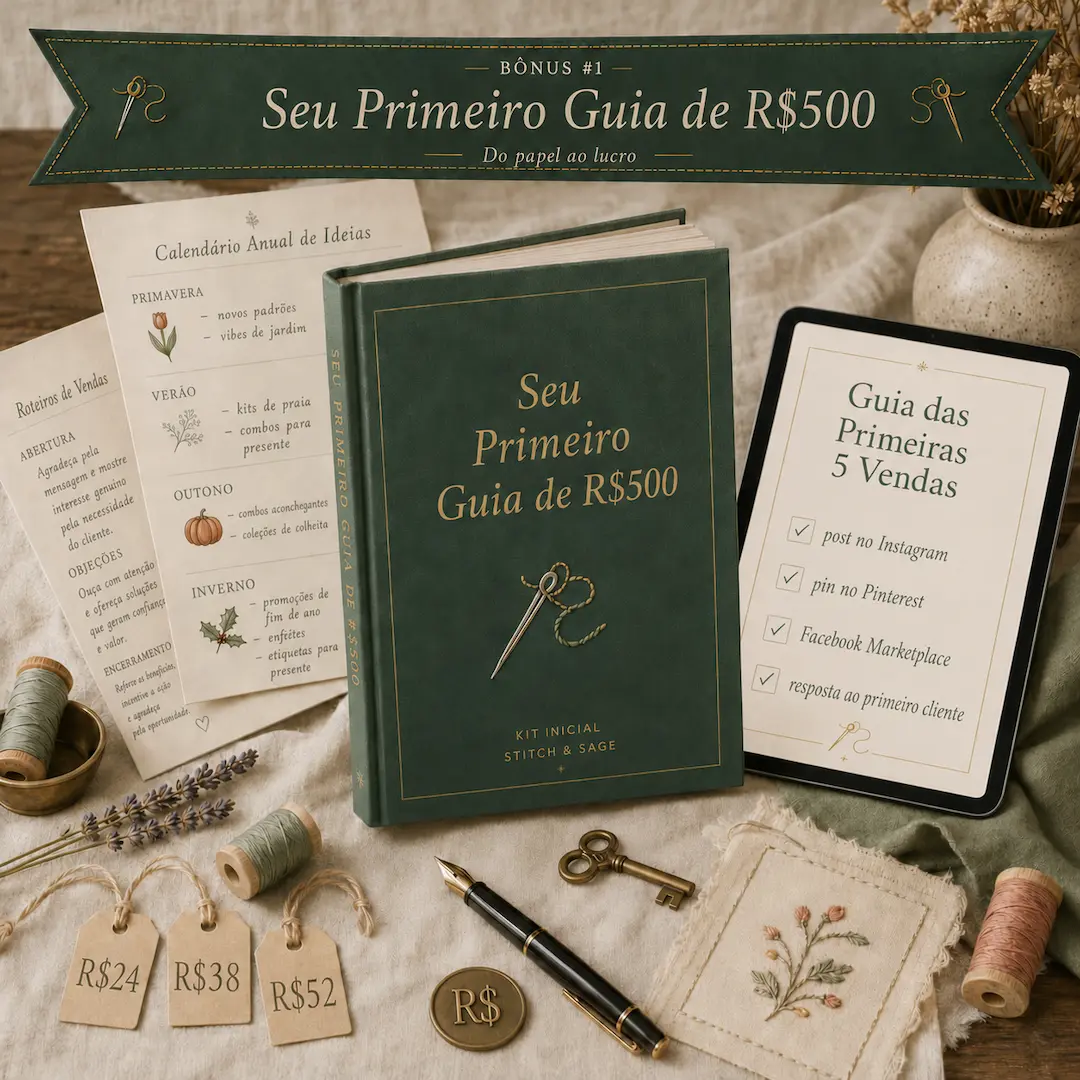 Seu Primeiro Guia de R$ 500, com materiais para as primeiras vendas