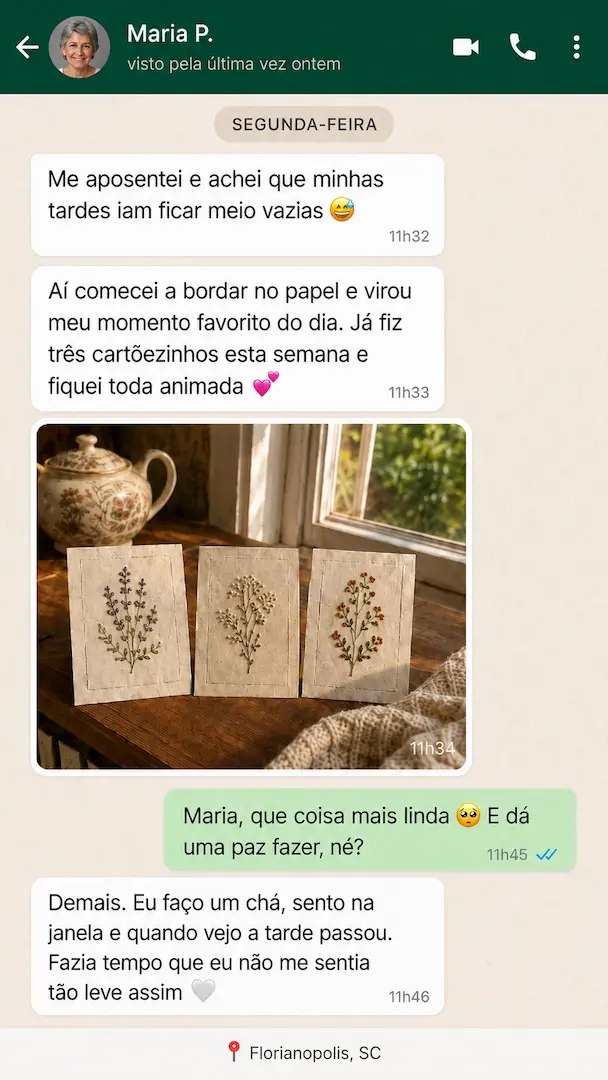 Conversa com Maria P. sobre bordado e mindfulness